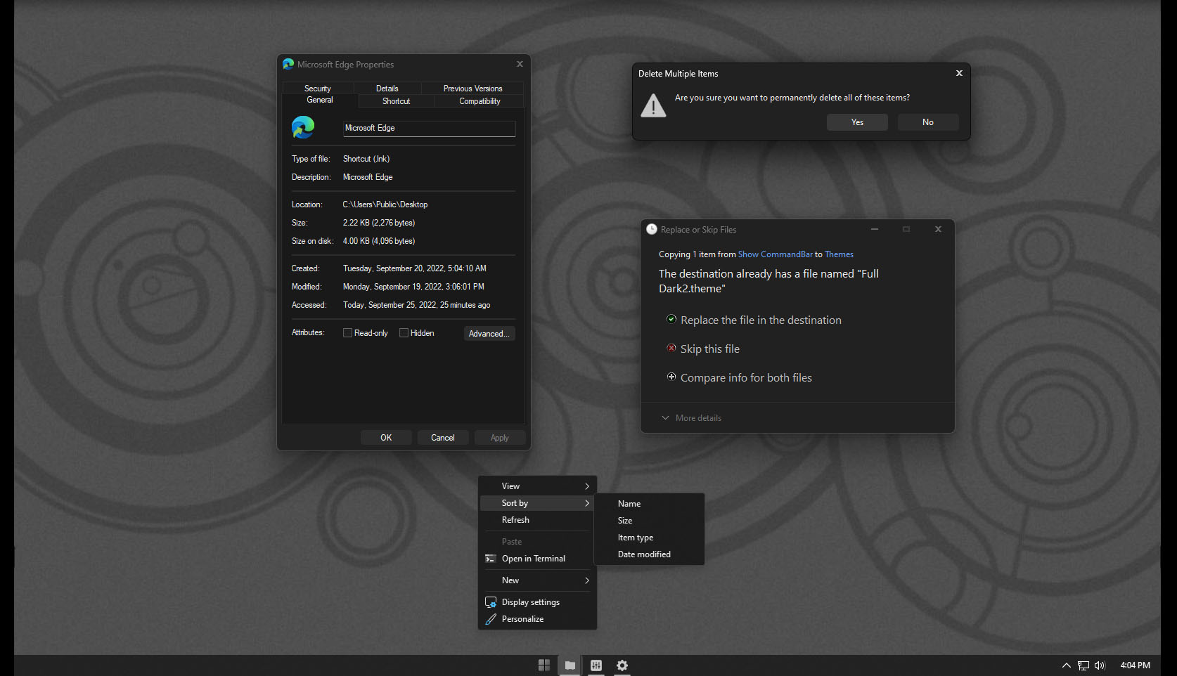 After Dark CC v3 Theme for Windows 11 - Theme Pack