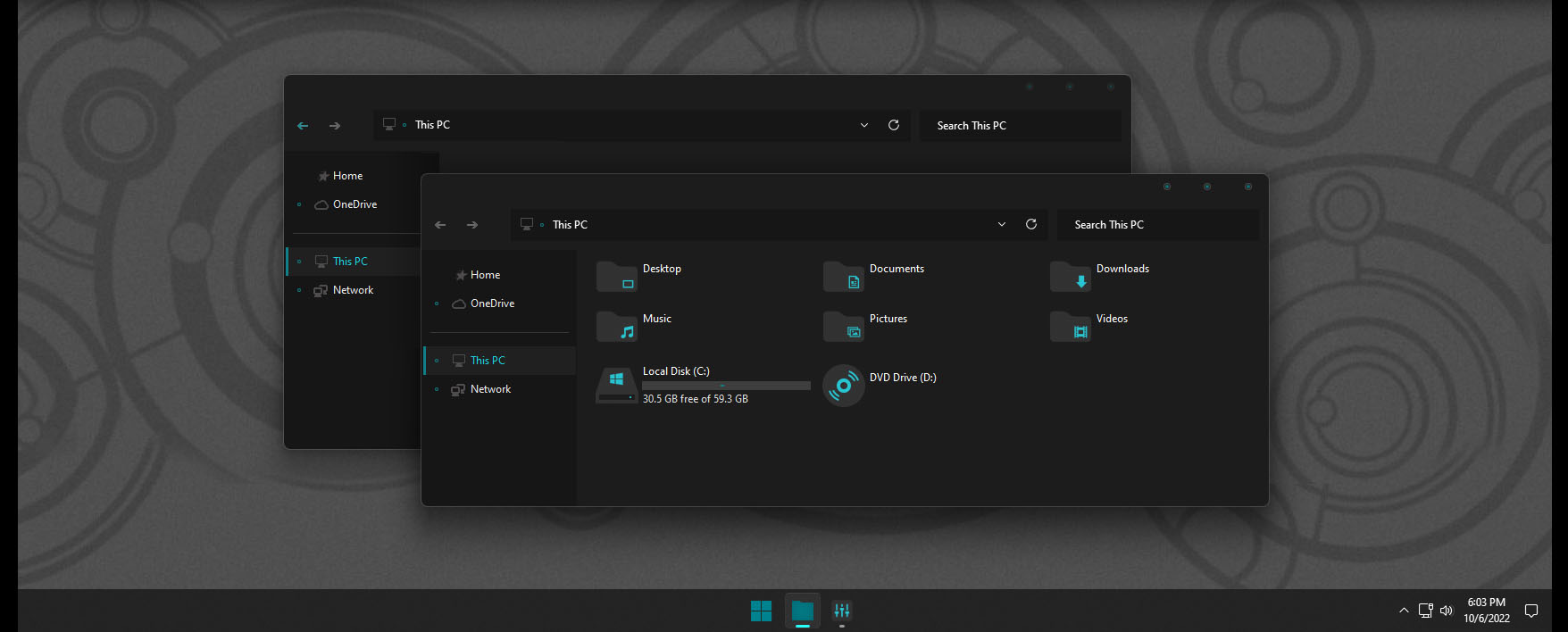 After Dark Cyan v2 Theme for Windows 11 - Theme Pack