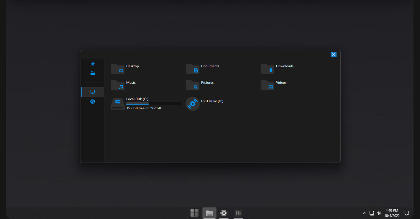 Mobelan Blue Minimal Theme for Windows 11 - Theme Pack