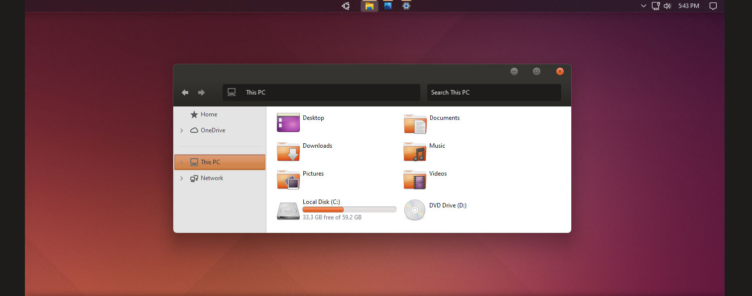Ubuntu Theme for Windows 11 - Theme Pack