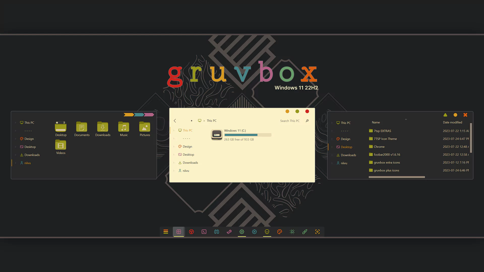 Gruvbox Theme for Windows 11 - Theme Pack