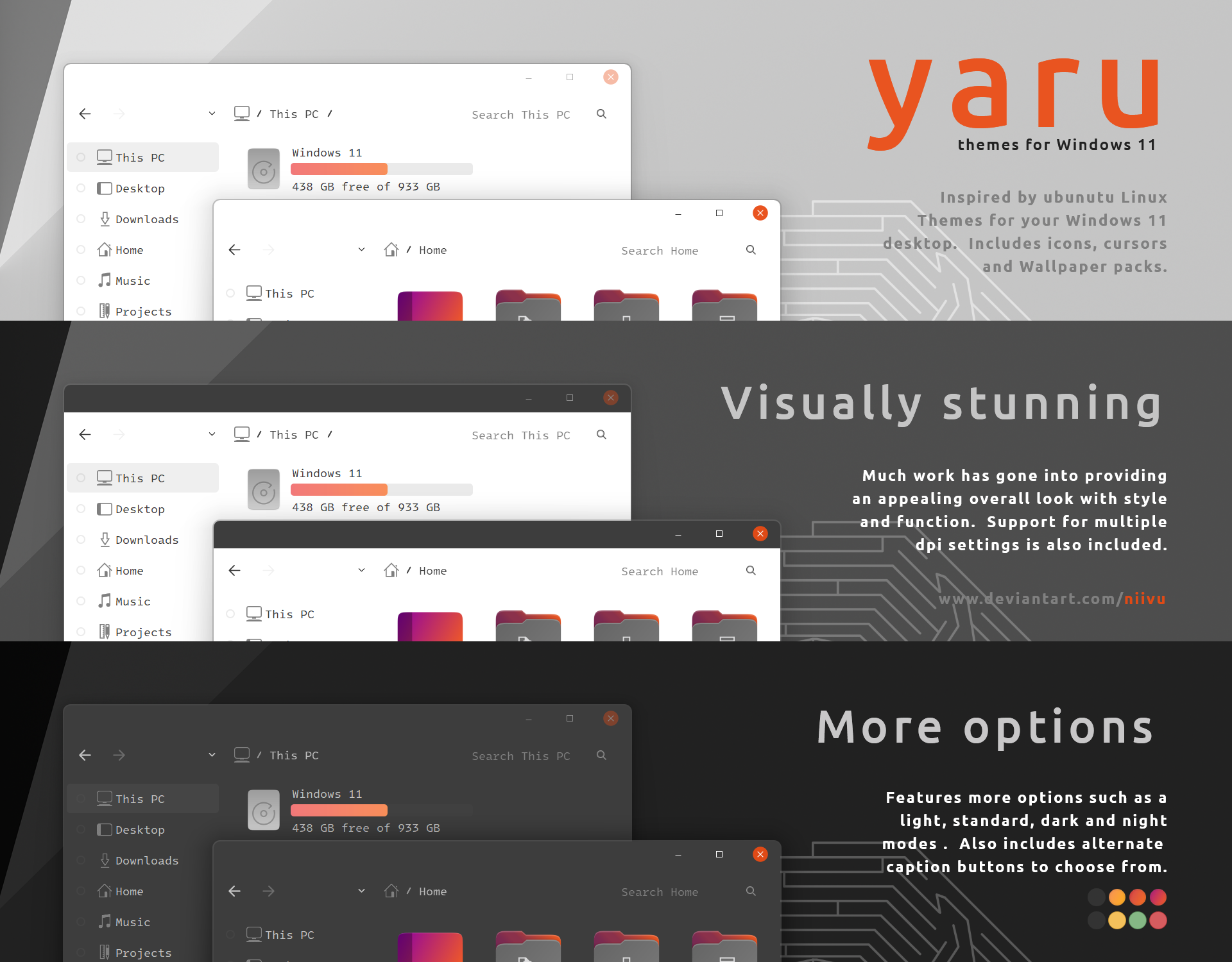 YARU Theme for Windows 11 - Theme Pack